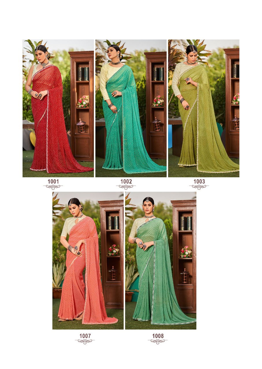 Stavan Smruti Stylish Fancy Designer Party Wear Georgette Saree Collection